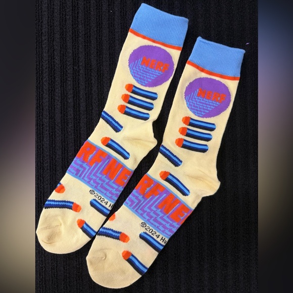 - NWT Nerf Toy Novelty Crew Socks - Picture 12 of 16